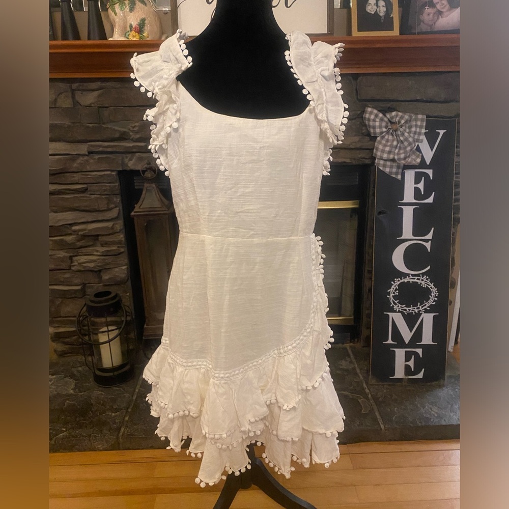Selfie Leslie Annie Ruffle Pom-Pom Mini Dress - Picture 3 of 13